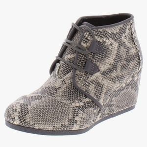 🌺Toms Kala Bootie in Black Multi Faux Snake